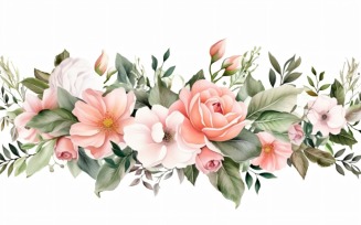 Watercolor flowers Background 398