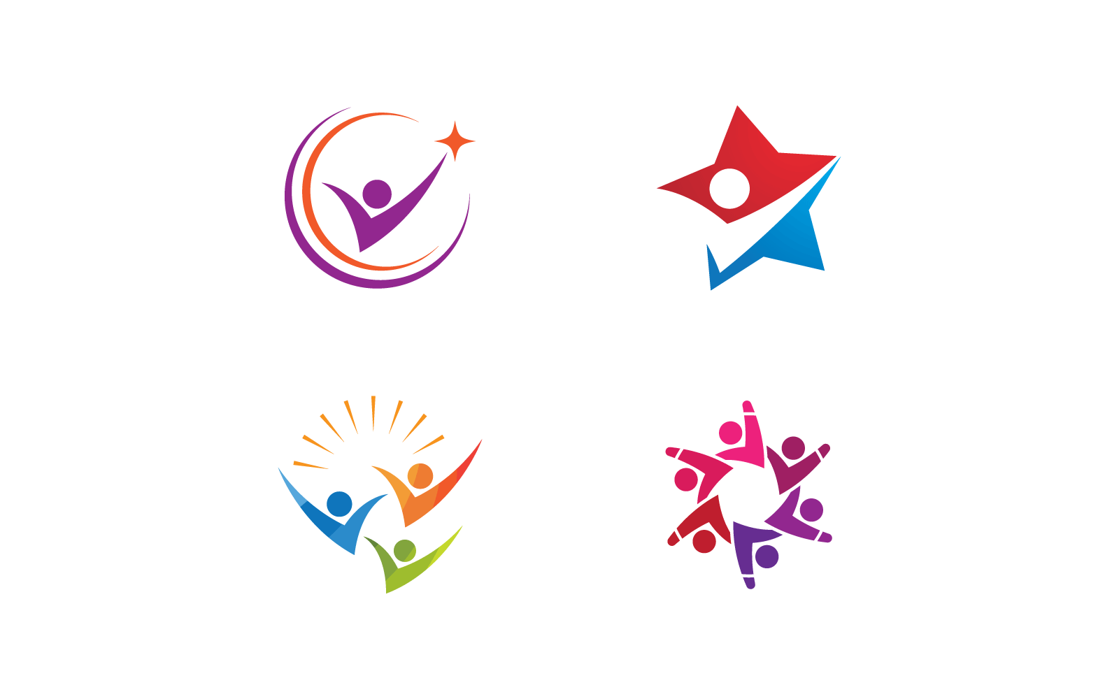 Wektor logo społeczności, sieci i społeczności