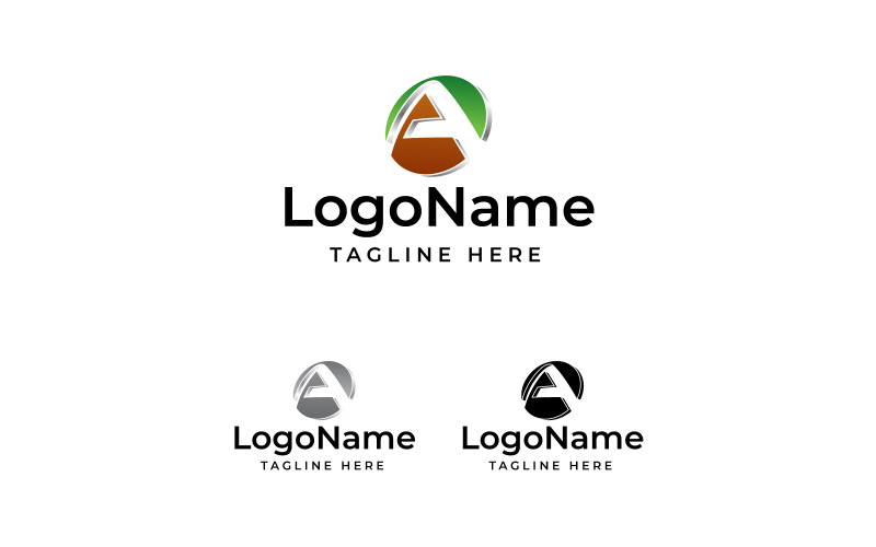 Letter A Logo, 3d Logo, Round Logo, Circle, Negative Space Logo, Shiny, Logo Template