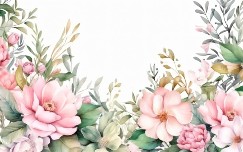 Watercolor Floral Background 413