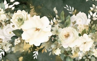 Watercolor Floral Background 434