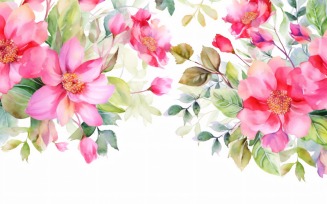 Watercolor floral wreath Background 416
