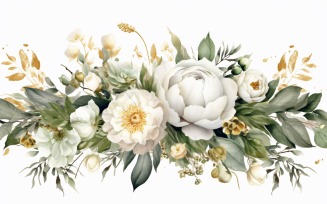 Watercolor floral wreath Background 432