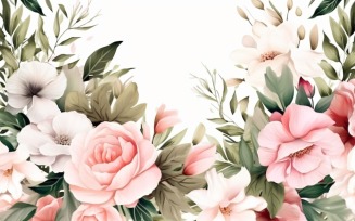 Watercolor flowers Background 402
