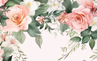 Watercolor flowers Background 406