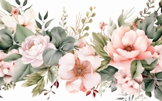 Watercolor flowers Background 410