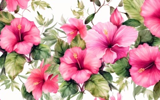 Watercolor flowers Background 419