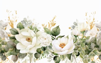 Watercolor flowers Background 447