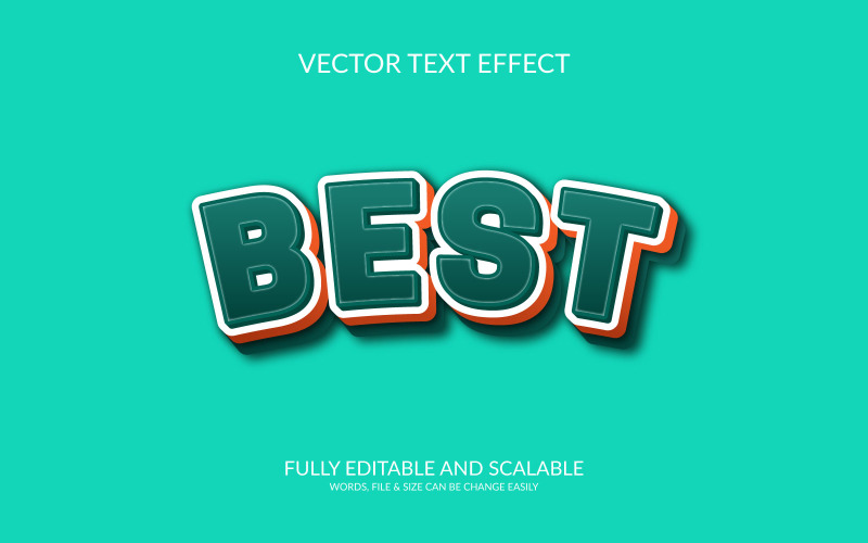Best 3D Editable Vector Eps Text Effect Template Design Illustration