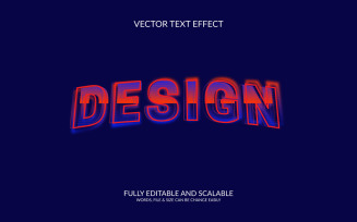 Design 3D Editable Vector Eps Text Effect Illustration
