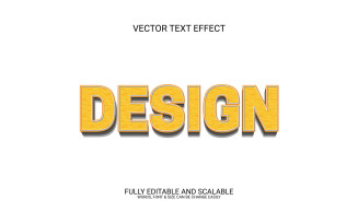 Design 3D Editable Vector Eps Text Effect Template Illustration