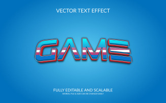 Game 3D Text Effect Template design