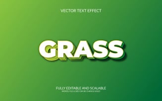 Green grass 3D Editable Vector Eps Text Effect Template Design