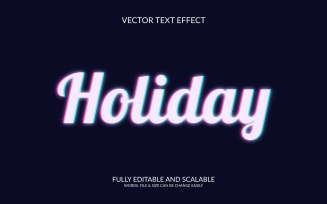Holiday 3d vector text effect design.