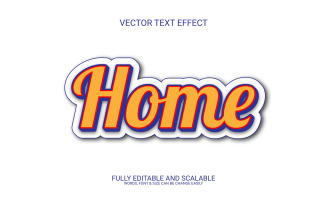 Home 3D Editable Vector Eps Text Effect Design