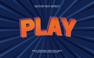 Play editable vector 3d text effect