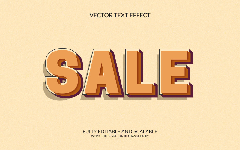 Sale vector fully editable eps text effect template Illustration