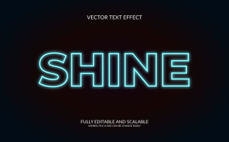Shine 3D Editable Vector Eps Text Effect Template Design