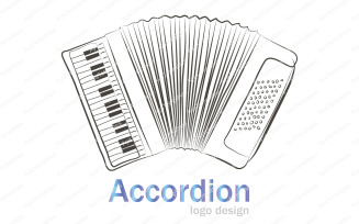 Accordion Logo Design Template