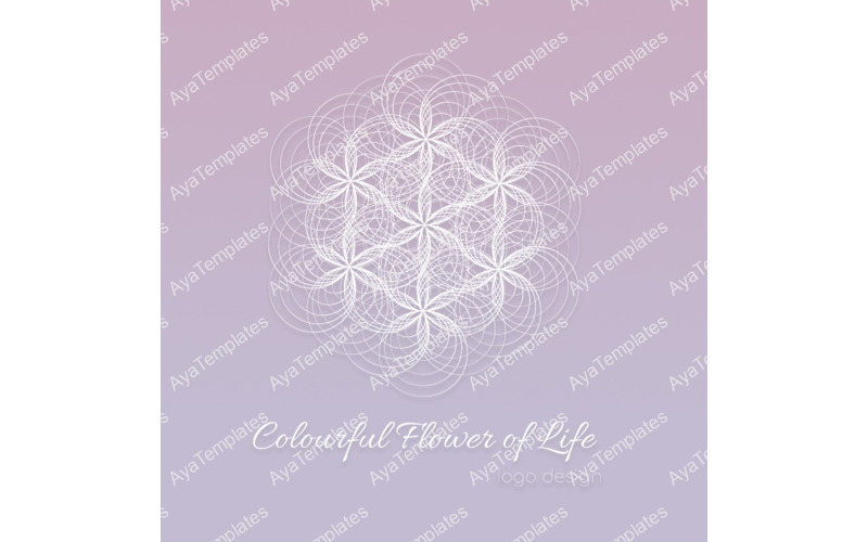 Colorful Flower of Life Logo Design Logo Template