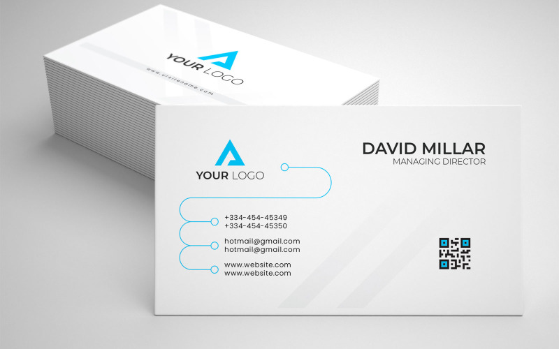 Free Minimalist simple Business card Template Corporate Identity