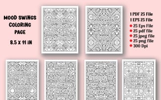 Mood Swing Quotes Coloring Book