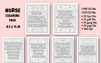Nurse Quotes Coloring Book Pages