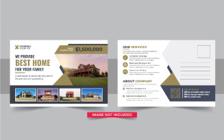 Real Estate Postcard or Home sale eddm postcard design template layout