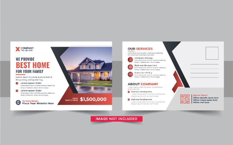 Real Estate Postcard or Home sale eddm postcard design template Corporate Identity