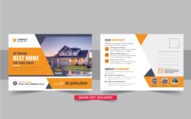 Real Estate Postcard or Home sale eddm postcard layout Corporate Identity