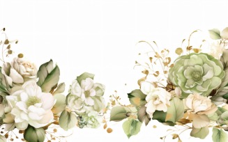 Watercolor Floral Background 476