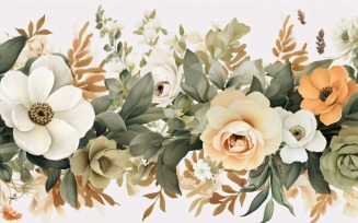Watercolor Floral Background 492