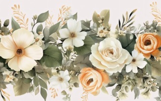 Watercolor Floral Background 500
