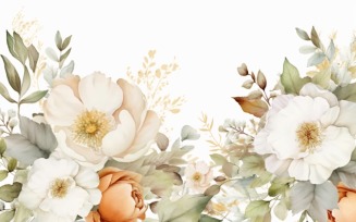 Watercolor floral wreath Background 462