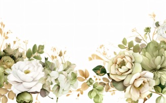 Watercolor floral wreath Background 498