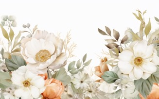 Watercolor flowers Background 465