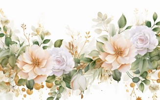 Watercolor flowers Background 483