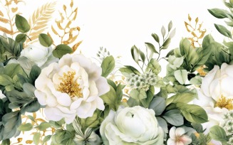 Watercolor flowers Background 490