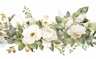 Watercolor flowers Background 493