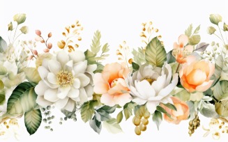 Watercolor flowers Background 497