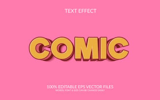 Comic fully editable text effect template design