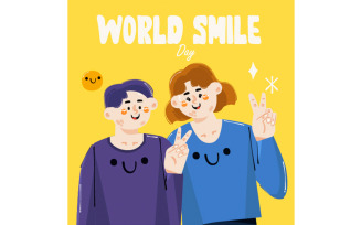 Hand Drawn World Smile Day Celebration