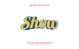 Show Order 3D Editable Vector Eps Text Effect Template