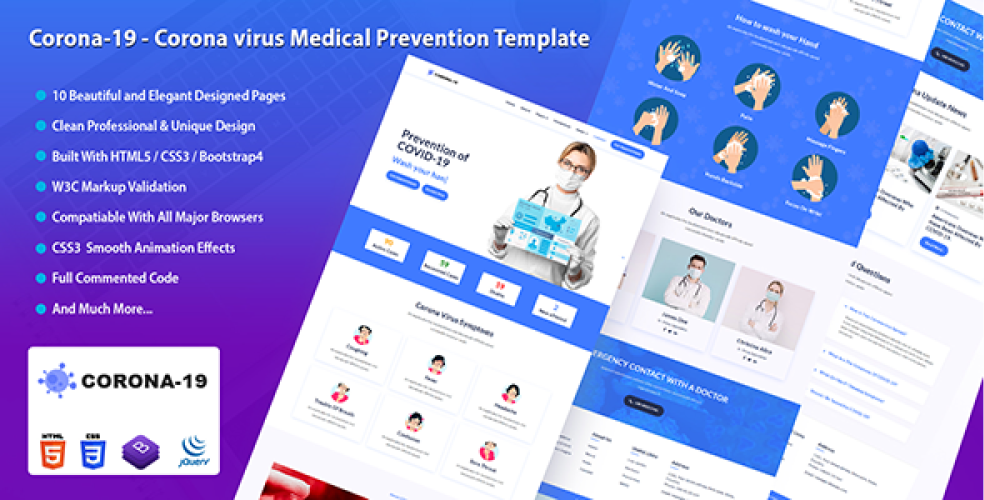 Corona-19 - Corona Virus Medical Prevention Template