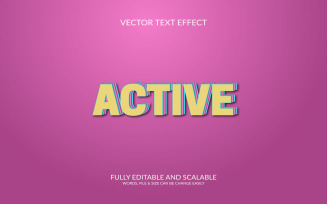Active 3D Editable Vector Eps Text Effect Template
