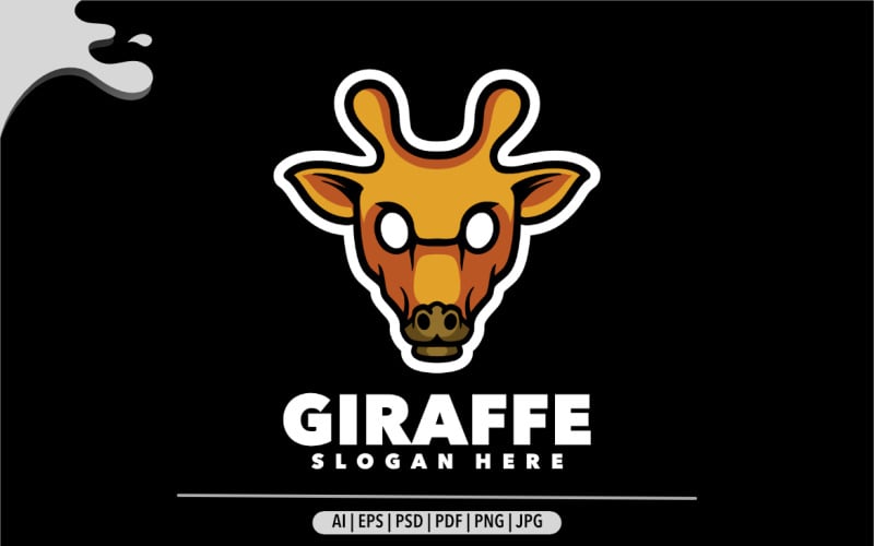 Giraffe head mascot logo template design Logo Template