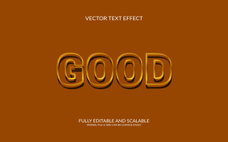 Golden 3D Editable Vector Text Effect Illustration