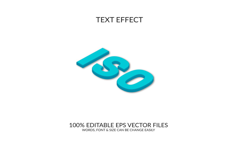 Iso 3d editable vector text effect design Illustration