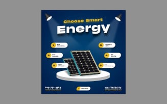 Solar Energy Promotion Social Media Post Template