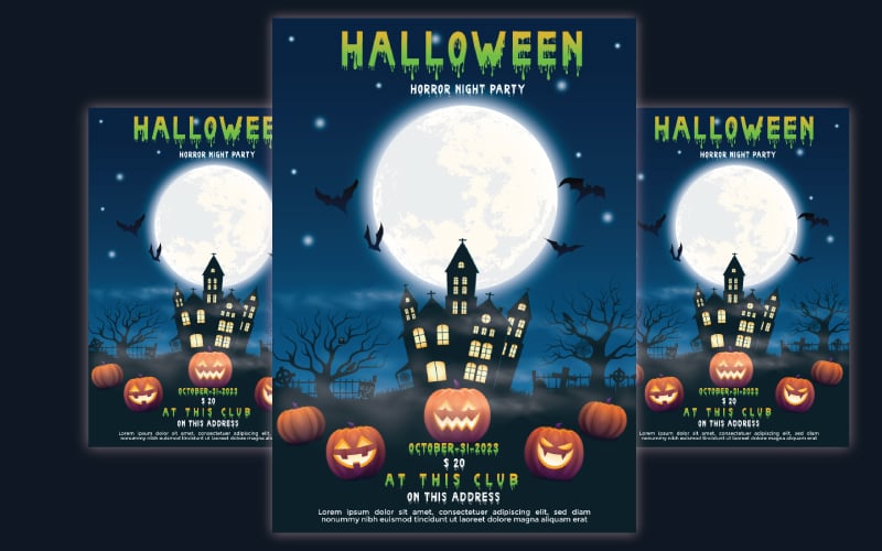 Kit Graphique #364263 Flyer Halloween Divers Modles Web - Logo template Preview